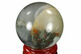 Polished Bloodstone (Heliotrope) Sphere #116182-1